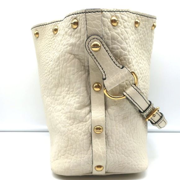 Christian Dior Bucket Bag Cream Grained Leather Small Shoulder Bag - Picture 4 of 12